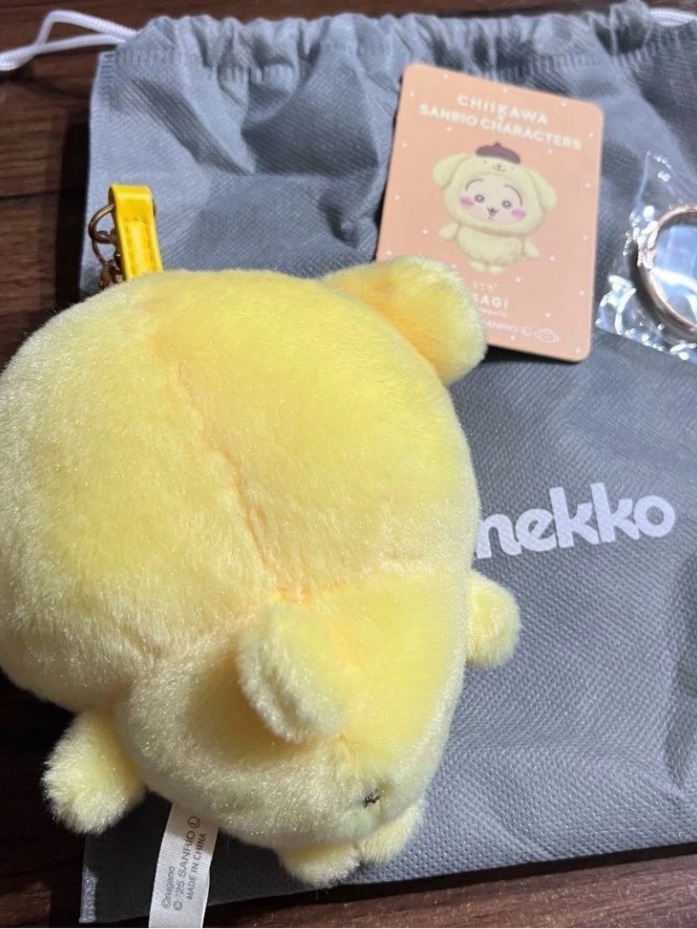 NEW Chiikawa × Sanrio Plush Keychain Kiramekko Usagi × Pom Pom Purin Japan F/S - Picture 3 of 5
